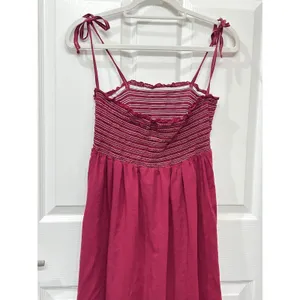Mossimo Supply Co Womens Smocked Tiered Cotton Dress Medium Boho Earthy FLAW thumbnail 10