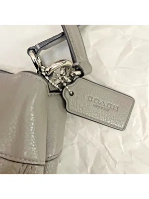 Coach Lexy F27593 Fog Taupe Pebbled Leather Shoulder Bag MSRP $395 thumbnail 4