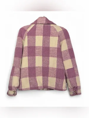 Anthropologie Avec Les Filles Women’s Pink Plaid Zip Crop Top Jacket Size Small thumbnail 16