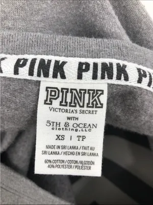 Victoria's Secret PINK 5th & Ocean Gray Green Fleece Sequin Oregon Duck Logo XS Y9 thumbnail 5