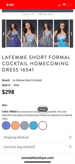 A-Line ruffle short Junior Prom Dress by La Femme thumbnail 6
