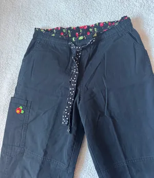 Cherry Cargo Pants Black thumbnail 1