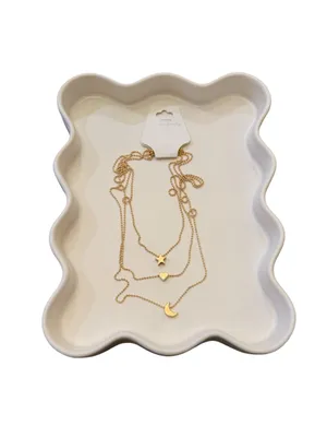Gold 3 Layer Star Moon Heart Necklace Boho Minimalist thumbnail 3
