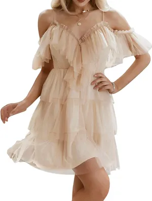 Amazon Tulle Ruffle dress thumbnail 1