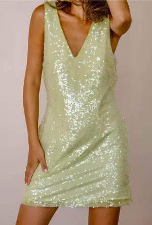 A New Day Sequin A Line Mini Dress M thumbnail 1