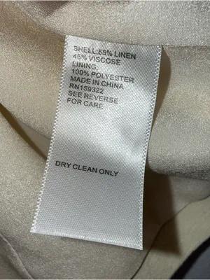central park west Cream Linen Blend Blazer Size XS‎ thumbnail 4
