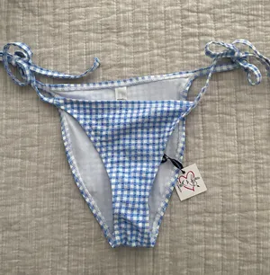 ASOS NWT Blue Gingham Bikini Bottom thumbnail 1