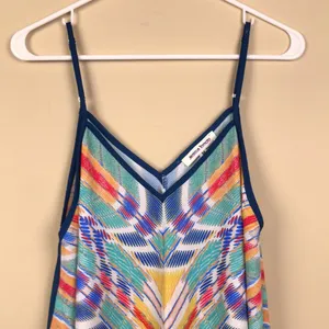 Jealous Tomato Women’s Multi-Colored Patterned Handkerchief Tank Top thumbnail 2