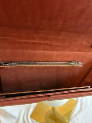 Classic Croc-Texture Crossbody Bag in Brown and Tan thumbnail 4