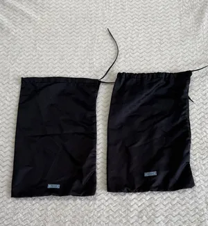 Prada Black Satin Drawstring Dust Bags Set of 2 for Shoes or Accessories thumbnail 1