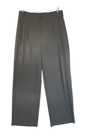 Halara Wide Leg‎ Pants Gray High Waist Old Money Capsule Wardrobe Size Large thumbnail 1