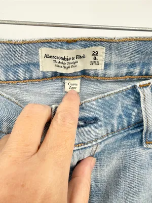 Abercrombie & Fitch Women's The Ankle Straight Ultra High Rise Size 8L thumbnail 3