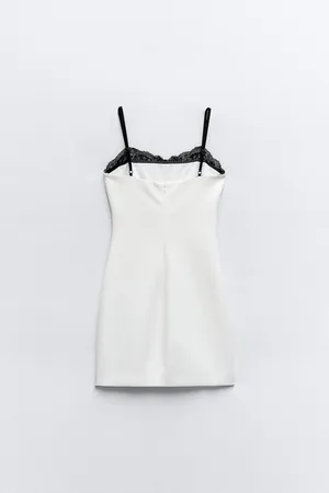 Zara Dress lace mini fitted white wedding party coctail evening bodycon thumbnail 4