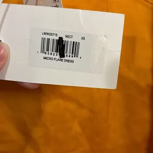 FRAME Micro Flare Mini Dress in Nectarine NWT thumbnail 8