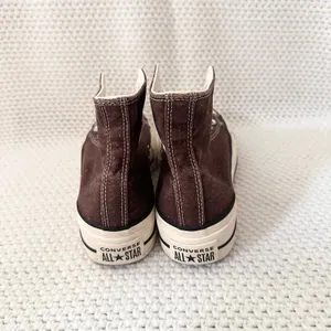 Converse Chocolate Brown Canvas High Top Platform Lace Up Sneakers 6 thumbnail 5