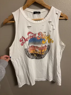 Zutter Desert Nights distressed graphic muscle tee thumbnail 1