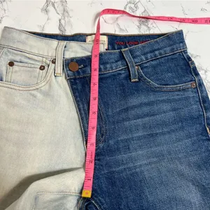 Alice + Olivia Jeans‎ Boyfriend Jeans Two Tone Blue 24 asymmetrical thumbnail 9