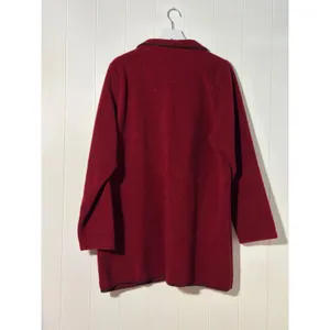 Vermont Country Store · Large/XL (Est) · Button Front Fleece Jacket · Red thumbnail 4