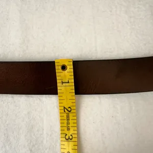 Vintage Brown Leather Belt Men's Unisex Classic Accessories Dress Up Work thumbnail 7