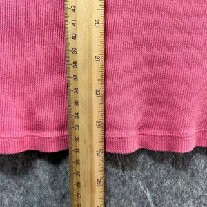 Vintage Y2K Baby Tee Pink Ribbed Cotton T-Shirt Large Automotive Graphic Racing‎ thumbnail 4