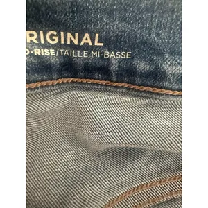 Old Navy Womens Size 16 Long Original Mid Rise Jeans Medium Wash Blue‎ Stretch thumbnail 7