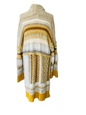 GIMMICKS by BKE Patchwork Longline Cardigan thumbnail 5
