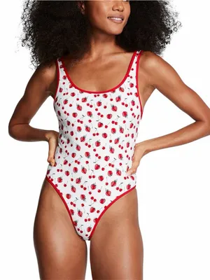 NWOT Pink x Frankie’s Bikinis Strawberry Cherry One Piece Small thumbnail 1