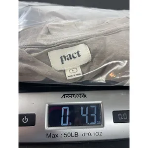 Pact Organic Cotton Tshirt Womens L Taupe V-neck Short Sleeve Sustainable Basic thumbnail 13