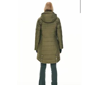 Orolay Slant Pocket Zip Up Puffer Down Coat Army‎ Green Hooded Winter Parka NWT thumbnail 12