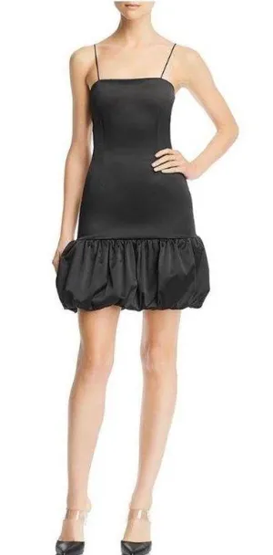 AQUA NWT Bubble Hem Sleeveless Spaghetti Strap Mini Sheath Dress thumbnail 1