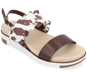 Journee Collection Women's Riya Double Band Slingback Platform Sandals Size 7.5 thumbnail 1