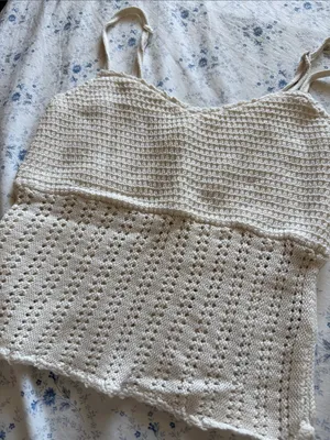 Abercrombie & Fitch Cream Crochet Camisole Tank thumbnail 2