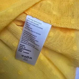 Anthropologie NWT 36R Haida Peasant Top Ruffled Swiss‎ Dot Blouse Mango Yellow M thumbnail 7