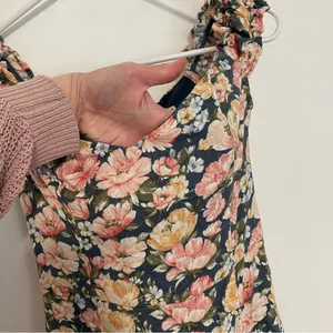 ABERCROMBIE & FITCH A&F Off the Shoulder Corset Mini Dress Blue Pink Etc Floral thumbnail 8