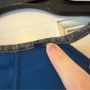 Lululemon Runder Under Reversible Long Sleeve Top in Blue, Grey, & Yellow thumbnail 7