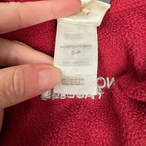 The North Face‎ Womens Red Full Zip Fleece Jacket Grey Trim Mock Neck Gorpcore thumbnail 11