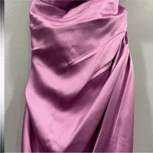 Ashley Lauren Spaghetti Strap Ruched Dress Style 11162 Lilac size 0 thumbnail 5
