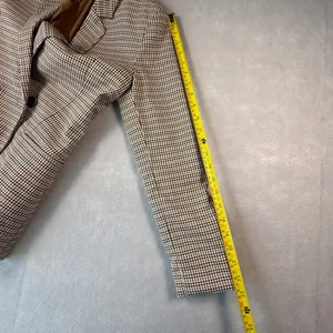 Stradivarius Brown Houndstooth Double Breasted Blazer Jacket Womens Size Medium thumbnail 9