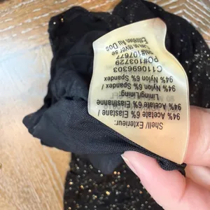 Alice + Olivia Slinky Ruched Shimmer‎ Dress Sparkle Black Gold Size Small thumbnail 7