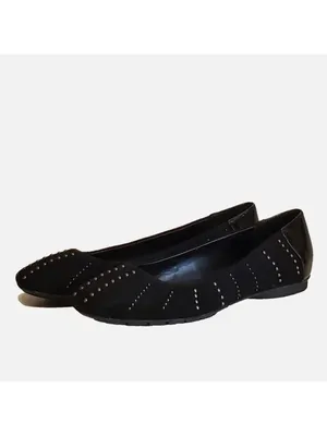 Donald Pliner Darren Black Suede Studded Flats Slip On Shoe Size‎ 7 EUC thumbnail 3