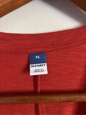 Old Navy Waist Defined Short Sleeve Fox Orange Slub Knit Mini Dress thumbnail 7