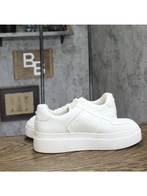 NEW Steve Madden Womens Faux Leather Lifestyle Casual Low Top Sneakers White 9M thumbnail 6