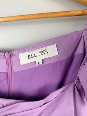 Elliatt Shirley in lavender Purple Poplin mini Dress size large thumbnail 4