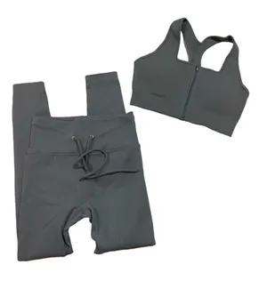 New ribbed leggings and sports bra set thumbnail 1