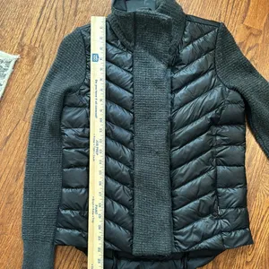 Athleta‎ Womens Wool Knit Sweater Sleeve Goose Down Filled Puffer Jacket thumbnail 9