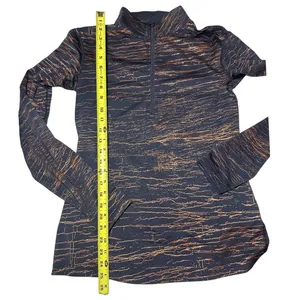 Nike Pro HyperWarm Victory Half Zip Large Copper Dark Charcoal Long Sleeve Run thumbnail 6