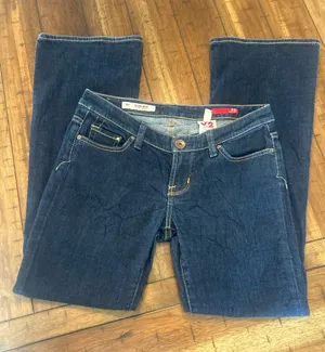 Y2K X2 Low Rise Flare Jeans Size 6 Dark Wash Bootcut Denim thumbnail 1