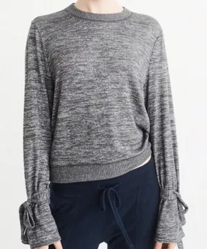 Abercrombie & Fitch tie sleeve sweater thumbnail 1