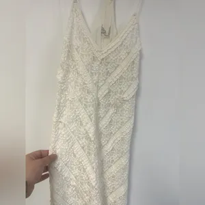 Intimately Free People White Stretch Lace Nightie Mini Dress Cotton size X-Small thumbnail 2