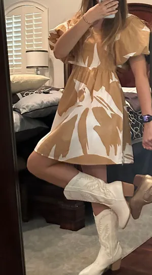 Boutique Dress Tan thumbnail 1